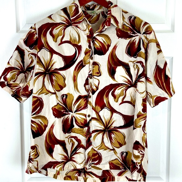Aloha Days Hawaii Short Sleeve Button Down Hawaiian Shirt Floral Mens XL - Picture 1 of 6